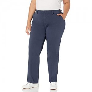 Dickies Women's Perfect Shape Straight Twill Pant-Plus