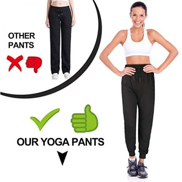 Hirdou Women's Sweatpants Workout Yoga Joggers Pants Elastic Waist Sweatpants with Pockets