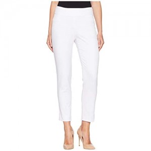 Krazy Larry Pull-On Pique Ankle Pants White 12 28