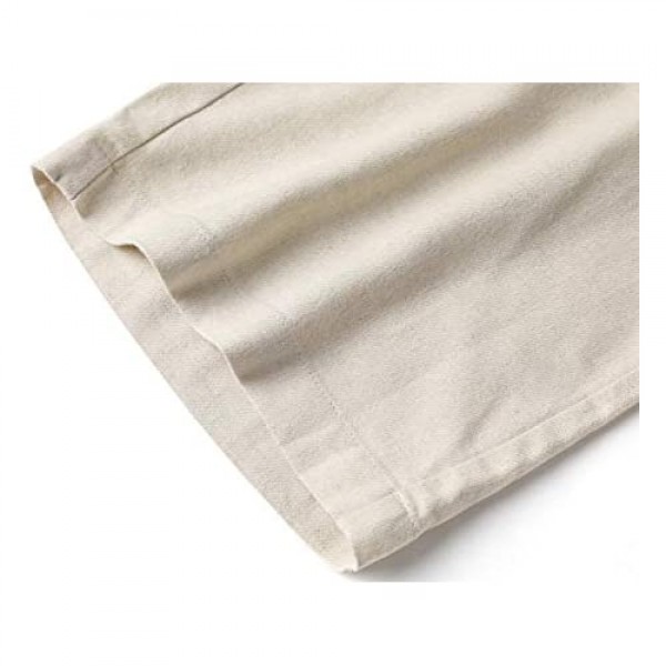 MOCOTONO Women's Linen Drawstring Elastic Waist Cropped Pants