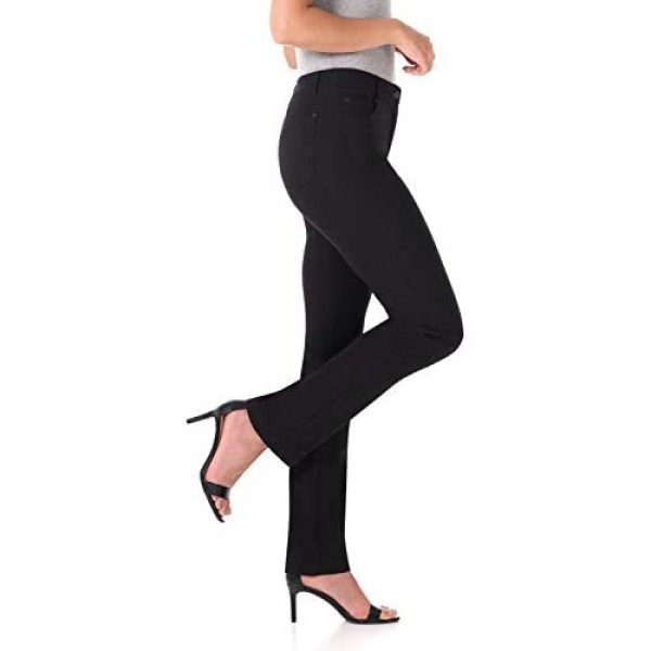 Rekucci Women's Iconic Stretch 5 Pocket Straight Leg Pant w/Zipper Closure