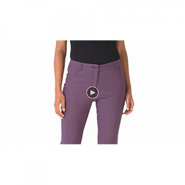 Rekucci Women's Iconic Stretch 5 Pocket Straight Leg Pant w/Zipper Closure