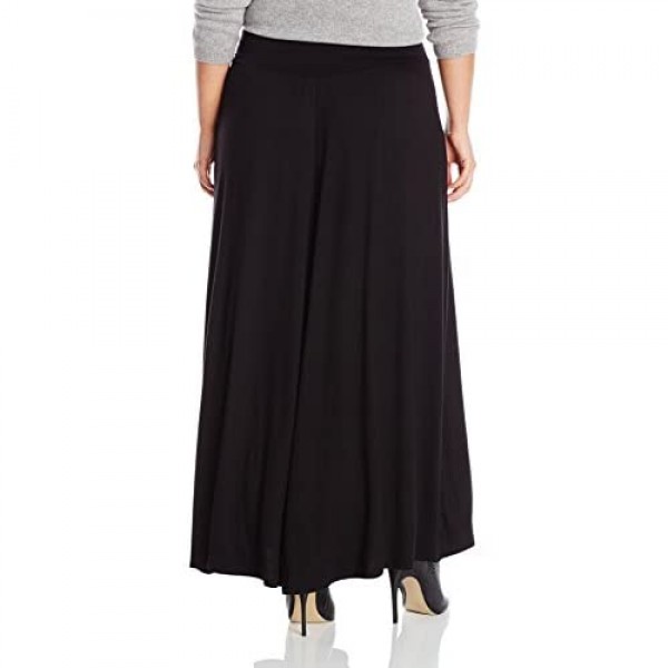 AGB Women's Soft Knit Maxi Skirt (Petite Standard and Plus Sizes)