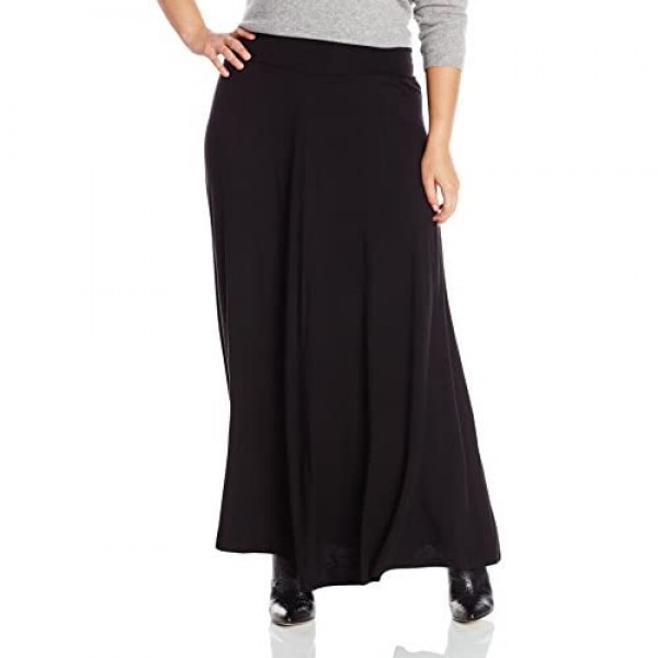 AGB Women's Soft Knit Maxi Skirt (Petite Standard and Plus Sizes)