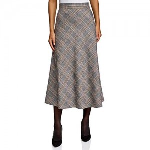 oodji Collection Women's A-Line Midi Skirt
