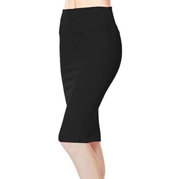 Urban CoCo Women's High Waist Stretch Bodycon Pencil Skirt