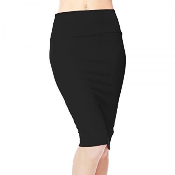 Urban CoCo Women's High Waist Stretch Bodycon Pencil Skirt