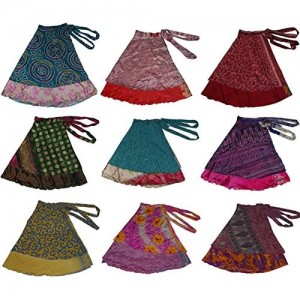 Wevez Women's Plus Size Sari Magic Skirt  One Size  Assorted