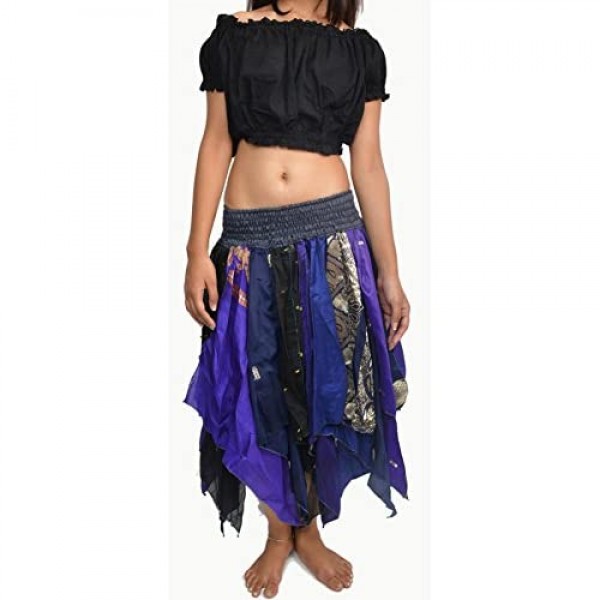 Wevez Women's Tribal Leaves Style Skirt Pack of 3 One Size Assorted
