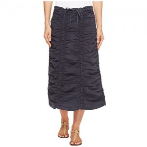 XCVI Women's Stretch Poplin Double Shirred Panel Skirt