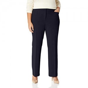  Brand - Lark & Ro Women's Plus Size Bootcut Trouser Pant: Curvy Fit