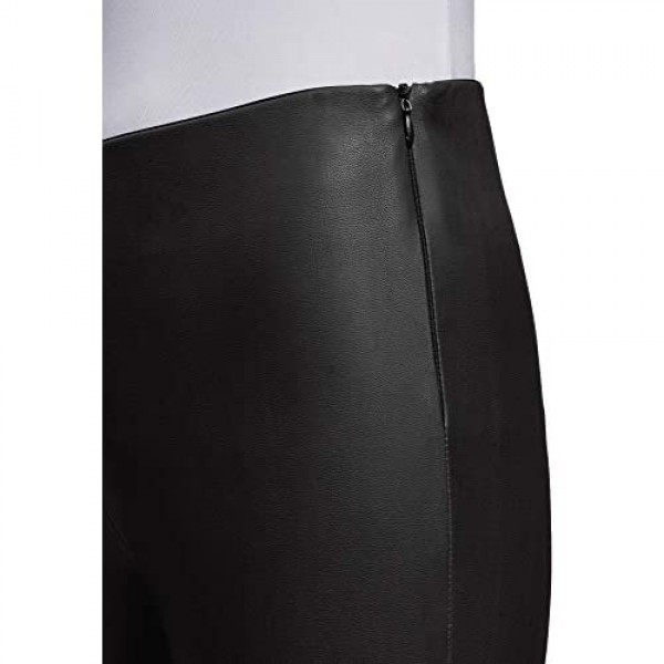 oodji Ultra Women's Faux Leather Zipper Trousers