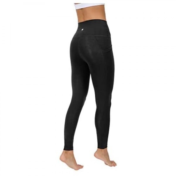 90 Degree By Reflex High Waist Cotton Elastic Free Cloudlux Ankle Leggings with Side Pocket