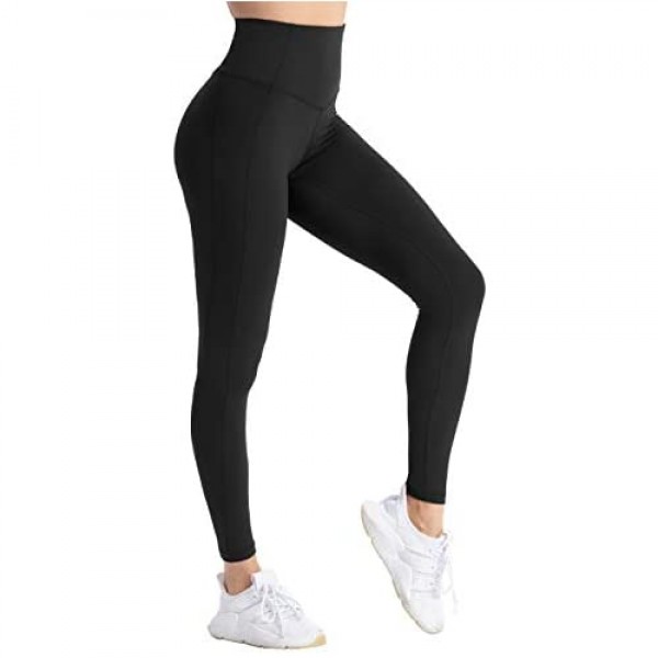 coastal rose Women's Yoga Pants Comfy Brushed 7/8 Length High Waisted Workout Leggings Sport Tights with Inner Pocket