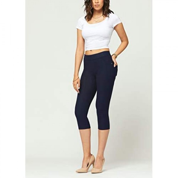 Conceited Premium Jeggings for Women - Full and Capri Length - Regular and Plus Sizes - Breathable Cotton Blend