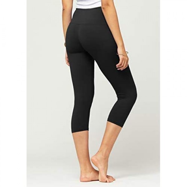 Conceited Ultra Soft High Rise Leggings for Women - Reg and Plus Sizes - Full Length and Capri - High Waist