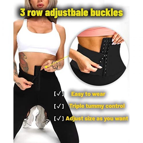 CROSS1946 Corset Waist Trainer Leggings for Women High Waist Cincher Pants Tummy Control Butt Lift Body Shaper