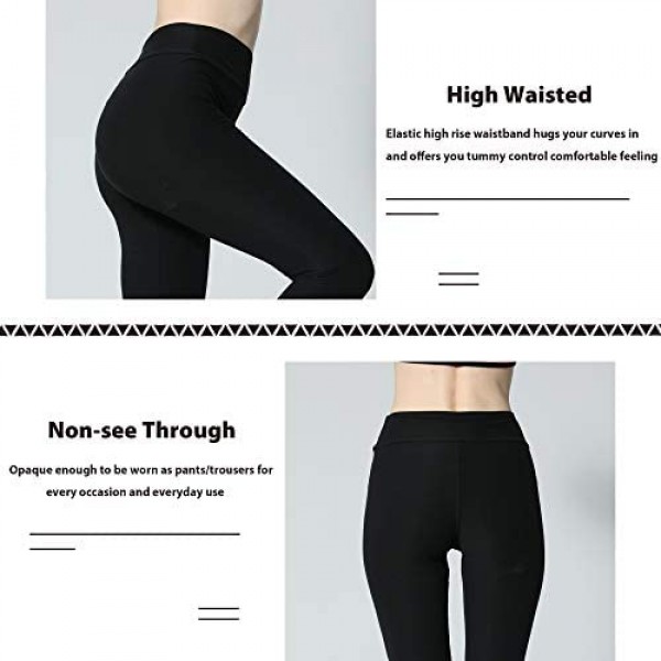 Diravo 7 Pack Womens High Waisted Leggings Soft Athletic Tummy Control Pants for Running Workout Pants