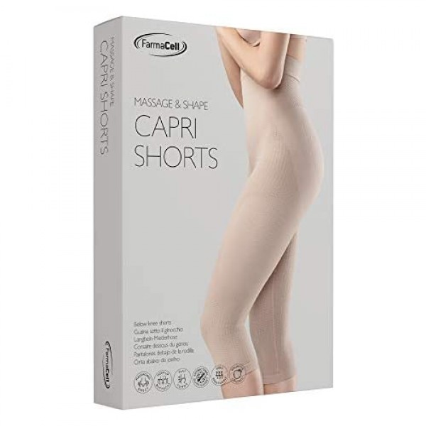 Farmacell 323 Women's high-Waisted Push-up Anti-Cellulite Control Capri Leggings 100% Made in Italy