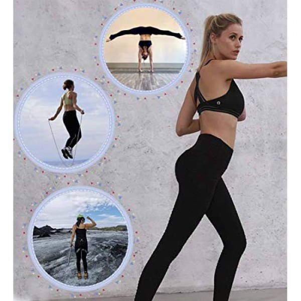 Jenbou Butt Lifting Anti Cellulite Sexy Leggings for Women High Waisted Yoga Pants Workout Tummy Control Sport Tights