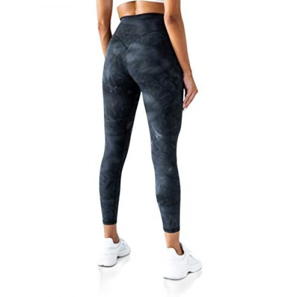Kamo Fitness High Waisted Yoga Pants 25 Inseam Ellyn Leggings Butt Lifting Tie Dye Soft Workout Tights