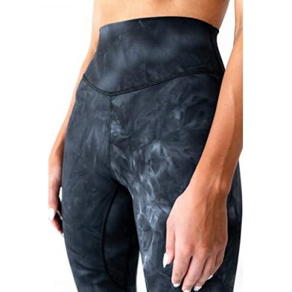 Kamo Fitness High Waisted Yoga Pants 25 Inseam Ellyn Leggings Butt Lifting Tie Dye Soft Workout Tights