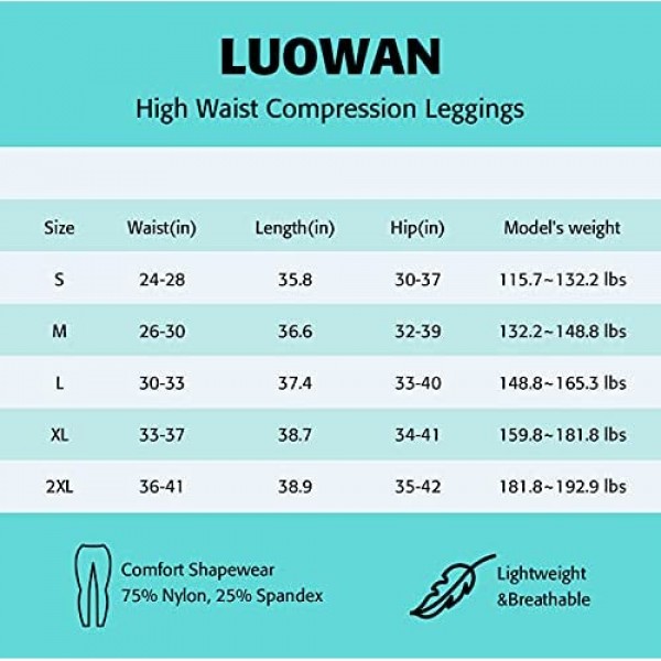 LUOWAN Waist Trainer Leggings for Women High Waisted Tummy Control Compression Corset Leggings