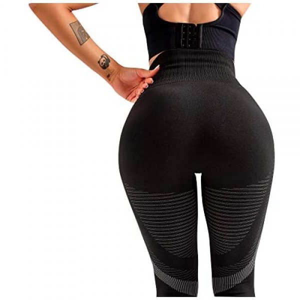 Redqenting High Waisted Leggings for Women Workout Seamless Leggings Yoga Pants Sweat Proof Tummy Control Tights