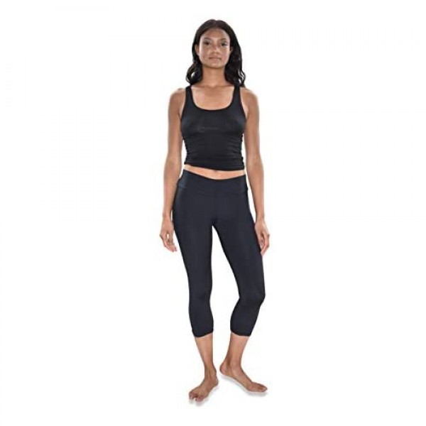 Womens 3 Pack & 6 Pack Buttery Soft Brushed Active Stretch Yoga Cropped Capri Skinny Pant Leggings