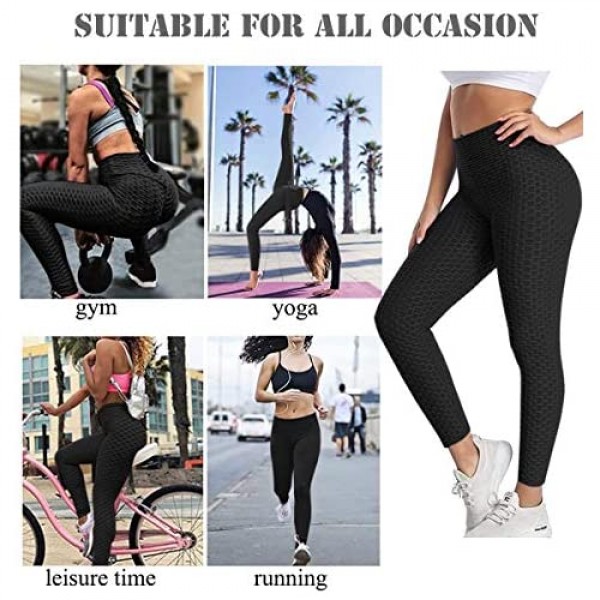 Women's High Waist Yoga Pants Tummy Control Leggings Workout Running Butt Lift Tights