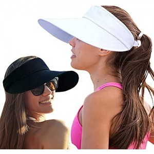 2PCS Wide Brim Sun Visor Hat Women Large UV Protective Golf Beach Cap  Korea Design