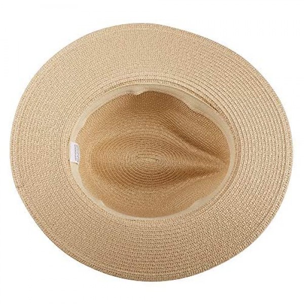 Sowift Beach Hats for Women Summer Straw Hats Wide Brim Panama Hats with UV UPF 50+ Protection for Girls and Ladies