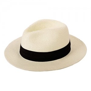 Straw Hat for Women Beach Hats Summer Sun Panama Wide Brim Floppy Fedora Cap UPF50