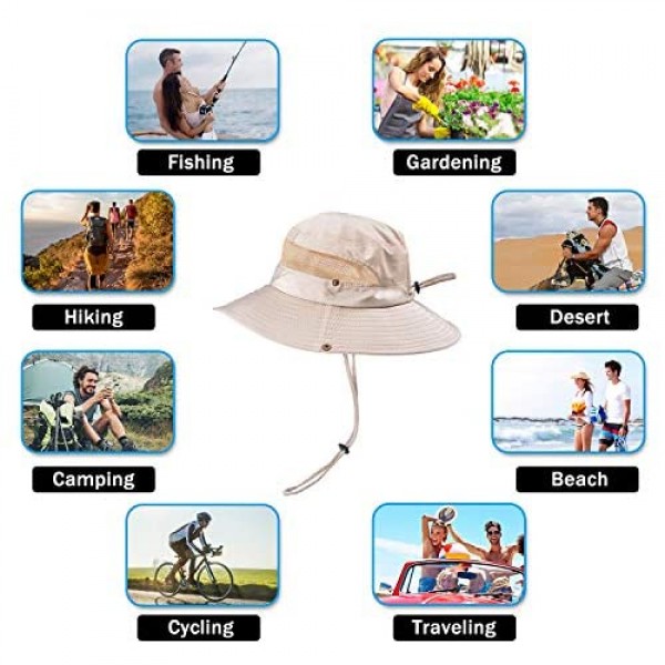 Sun Hat for Men/Women Fishing Hat with UPF 50+ UV Protection Wide Brim Bucket Hat Breathable Packable Boonie Hat