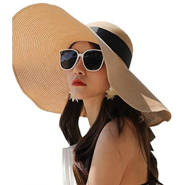 Sun Hat for Women Women's Wide Brim Sun Hat Summer Beach Sun Hat UV Sun Protection Packable Reversible Bucket Hat