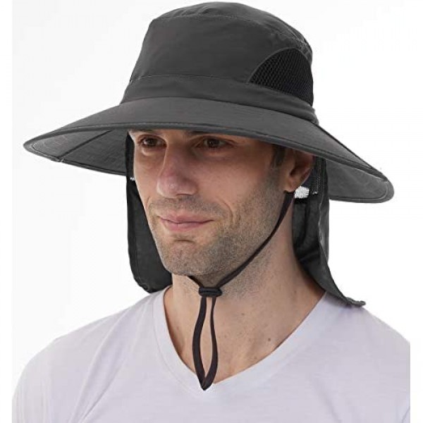 Sun Hats for Men Women Fishing Hat UPF 50+ Breathable Waterproof Wide Brim Hat