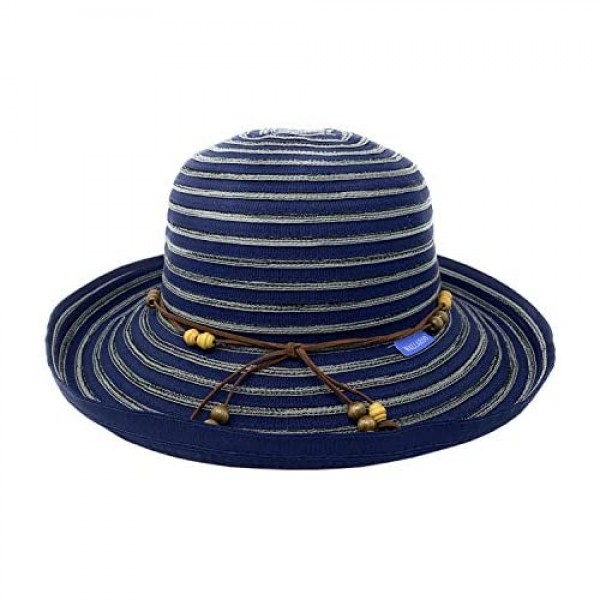 Wallaroo Hat Company Women’s Breton Sun Hat – UPF 50+ Lightweight Packable Modern Style Broad Brim Designed in Australia