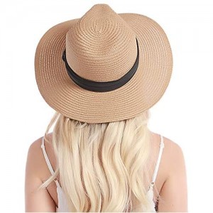Womens Straw Hat Sun Hat for Women Summer Hats UV Protection UPF50+ Beach Cap