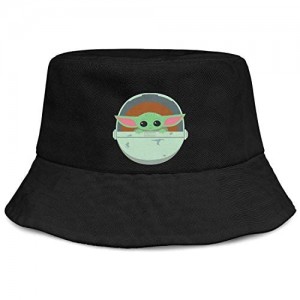 100% Cotton Summer Bucket The-Mandalorian-Baby-Yoda- Hat Beach Fisherman Hats Outdoor Sun Travel Cap