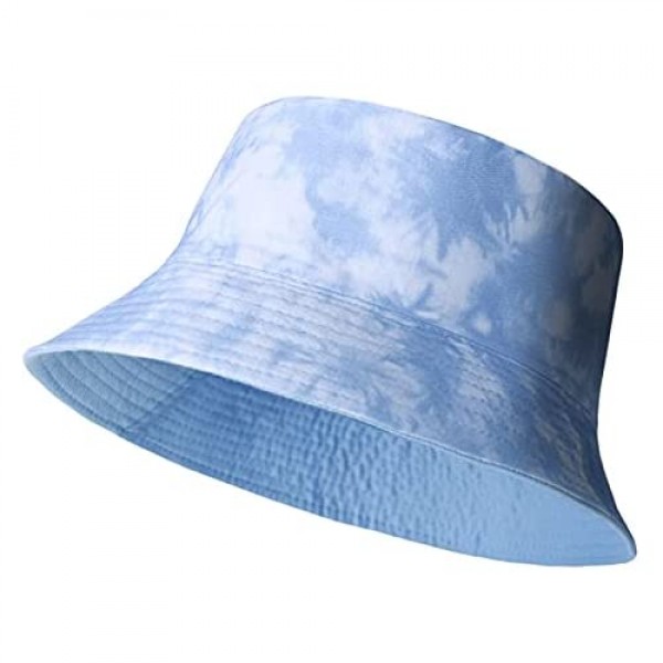 accsa Womens Bucket Hat Tie-dye Sun Hat Summer Wide Brim Hat Fisherman Cap UPF 50+ for Outdoor Travel Beach