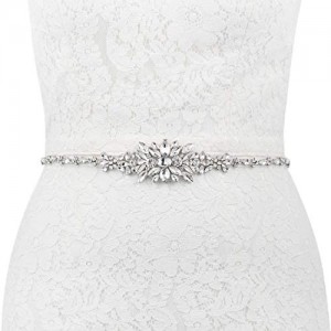AW BRIDAL Wedding Belt Bridal Belt with Rhinestone Belt for Women Bridal Dress Belt for Wedding Gown