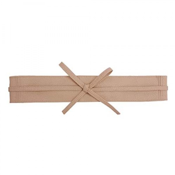 Ayliss Women Soft Leather Obi Belt Self Tie Wrap Cinch Belt