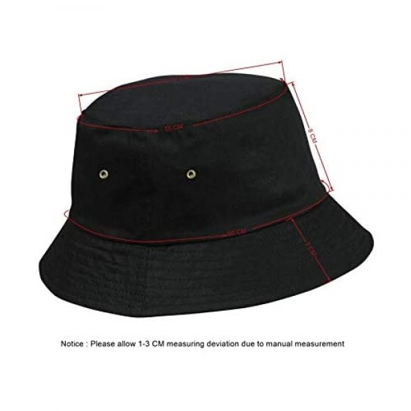 BLD Bucket Hats Sun Hat Embroidery Cotton Unisex