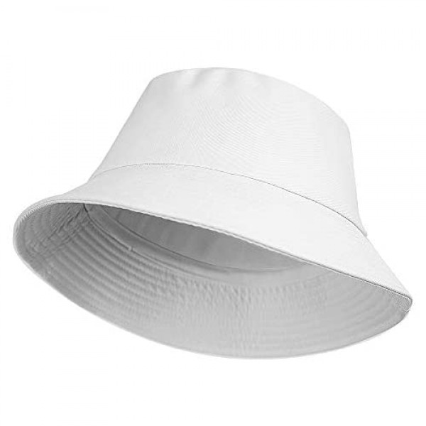 Bucket Sun-Hat Solid Cotton Foldable - Summer Fisherman Hats Unisex Medium