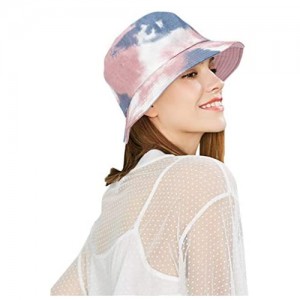 DOCILA Fashion Tie Dye Aesthetic Bucket Hat for Women Men Vibrant Design Cotton Fisherman Sun Caps