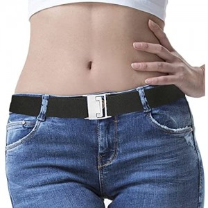 Elastic Belts for Women  Invisible Belt with Flat Buckle for Jeans Pants Dresses