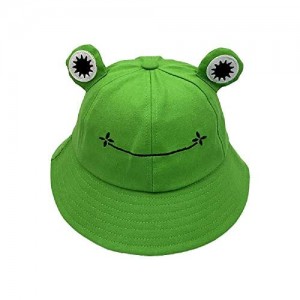 Frog-Hat-Adults Summer Cotton Bucket-Sun-Hat - Packable Wide Brim Funny Fisherman Beach Hat