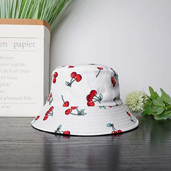 Fruit-Bucket Hat Reversible-Fisherman Cap Packable Summer Sun Protection
