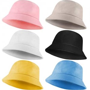Geyoga Cotton Bucket Hat Foldable Bucket Cap for Men Women Outdoor Travel Beach