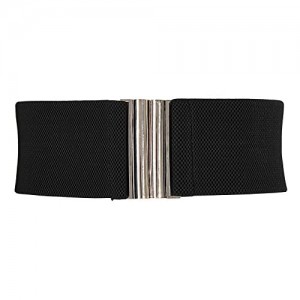 Grace Karin Wide Stretchy Vintage Waist Belt with Metal Buckle Muticolored CL409